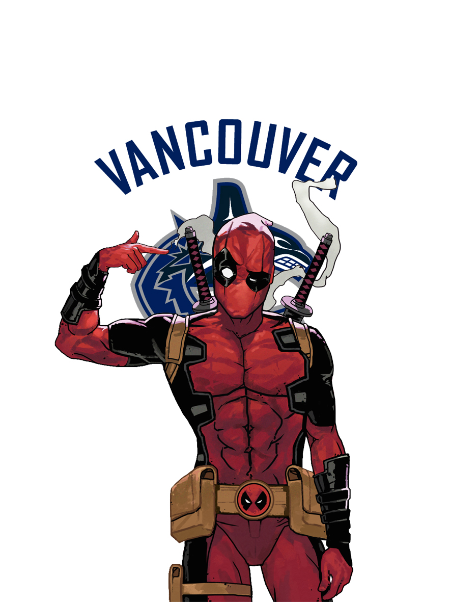 Vancouver Canucks Deadpool Logo vinyl decal